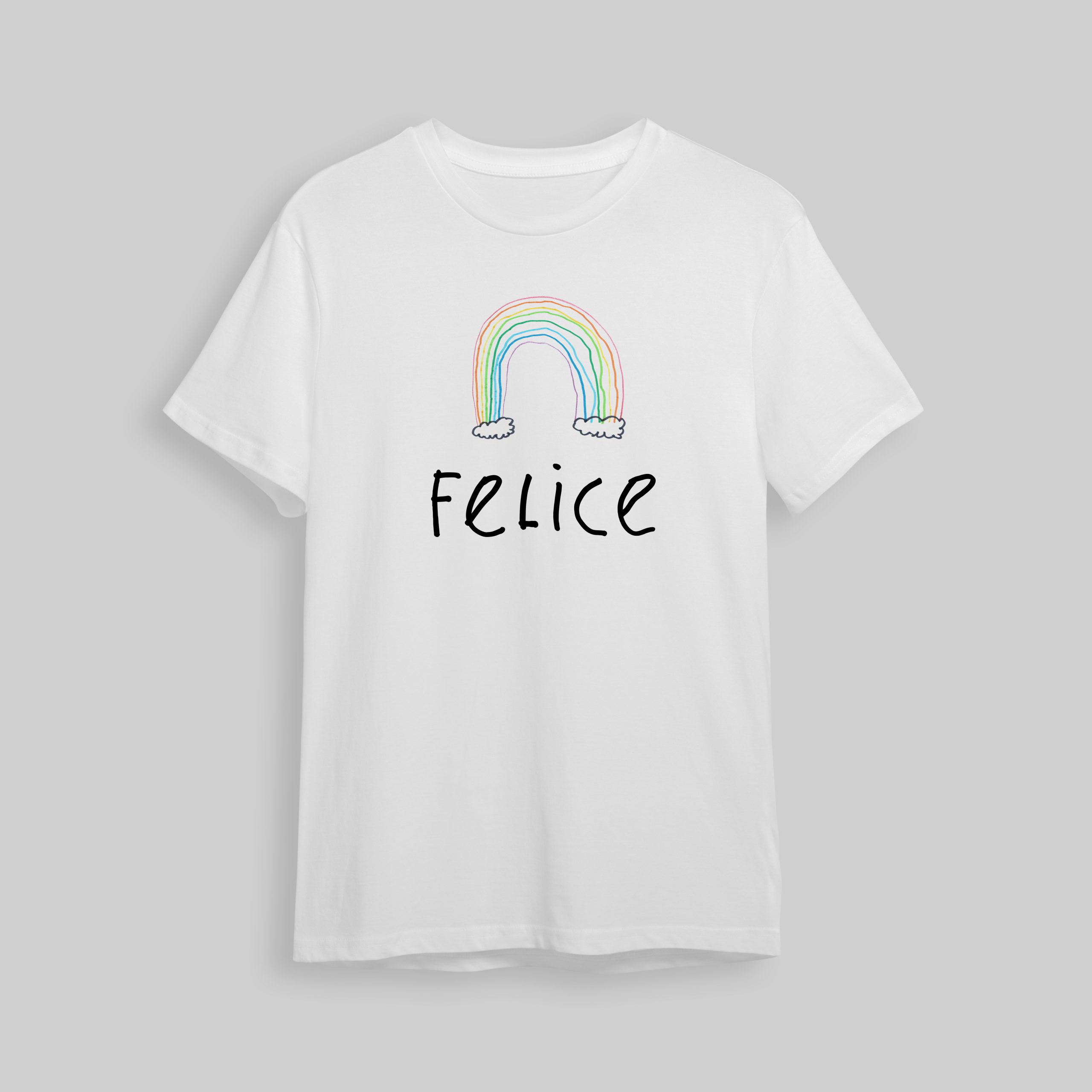 T-Shirt „Felice“ Regenbogen